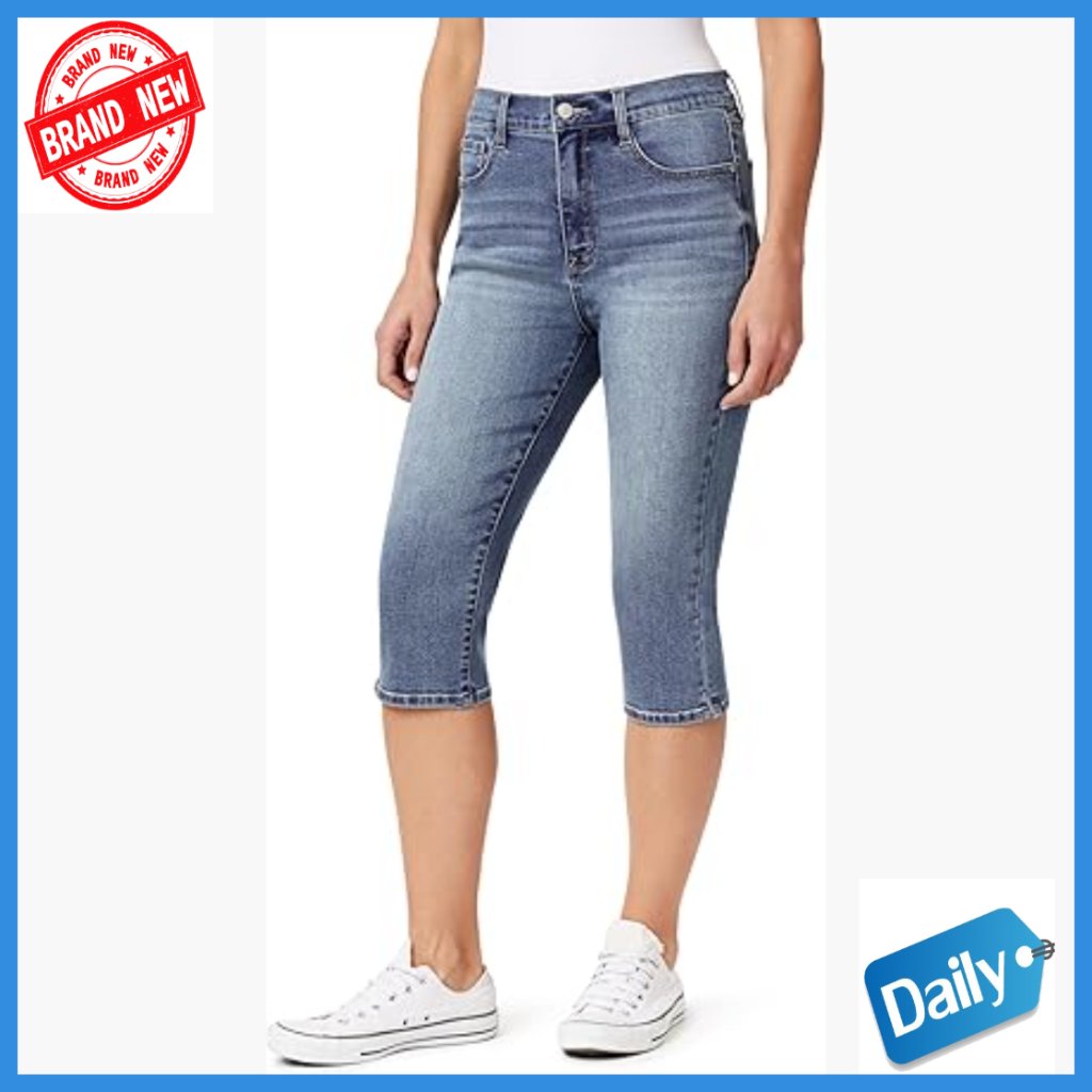 Super High-Rise Cropped Jeans, Vintage Denim, Curvy Fit, 17.5" Inseam